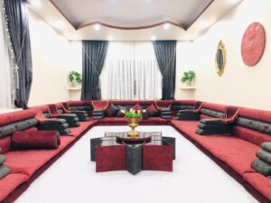 Red and Grey Floor Majlis