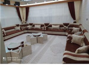 Brown and White Wood Detail Majlis