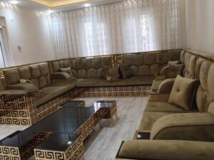 Blue and Gold Greek Wood Trim Majlis
