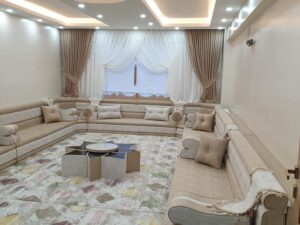 Cream Contemporary Raised Majlis