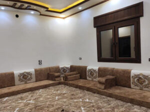 Beige Traditional Floor Majlis