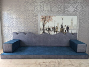 Teal Plain Floor Majlis